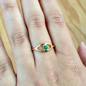 Sold Out Gold & Turquoise Pura Vida Evil Eye Ring